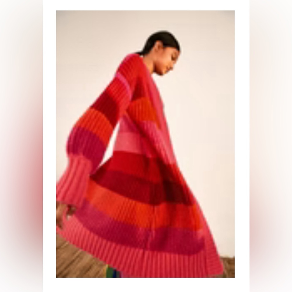 Farm Rio Striped Maxi Cardigan